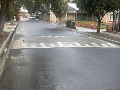 Example flat top speed hump